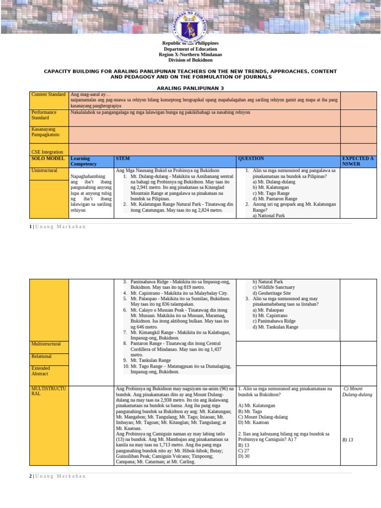 AP3 3rdQUARTER AP3LAR-Ie-8 | PDF