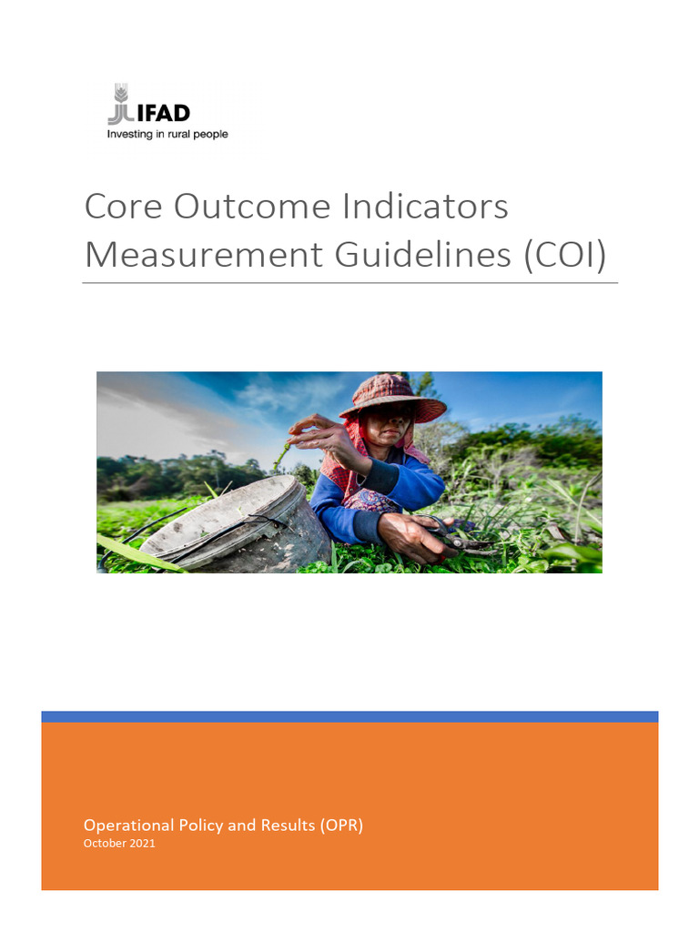Core Outcome Indicators Measurement Guide | PDF | Survey Methodology