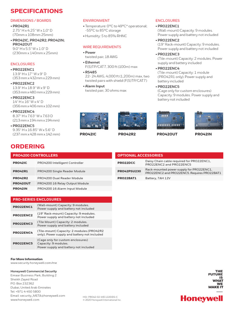 Specifications: PRO42R1 PRO22ENC1 | PDF