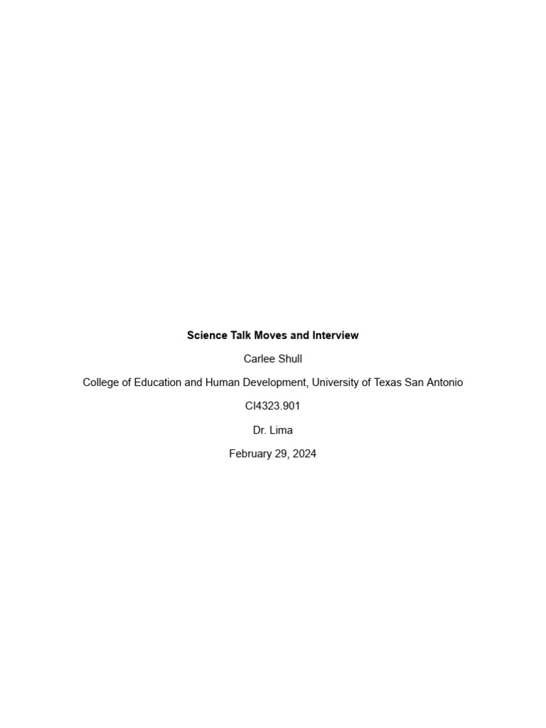 Science Talk | PDF