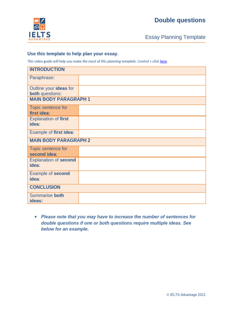 Double Question Template | PDF