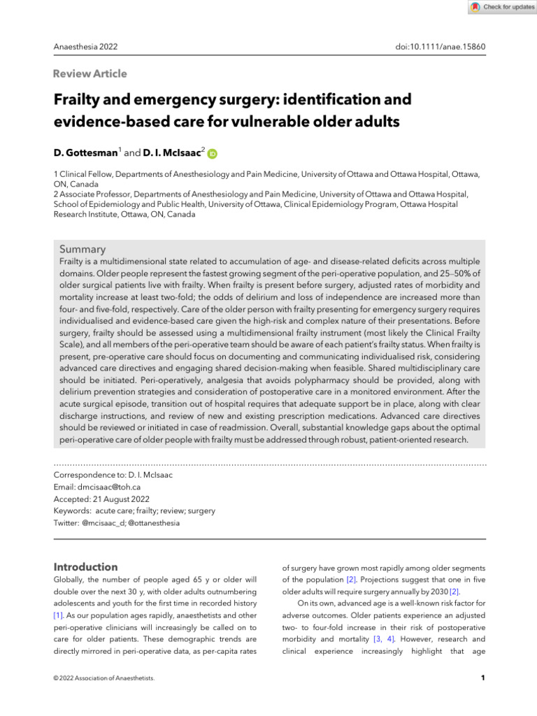 Anaesthesia 2022 Gottesman Frailty and emergency surgery(01)