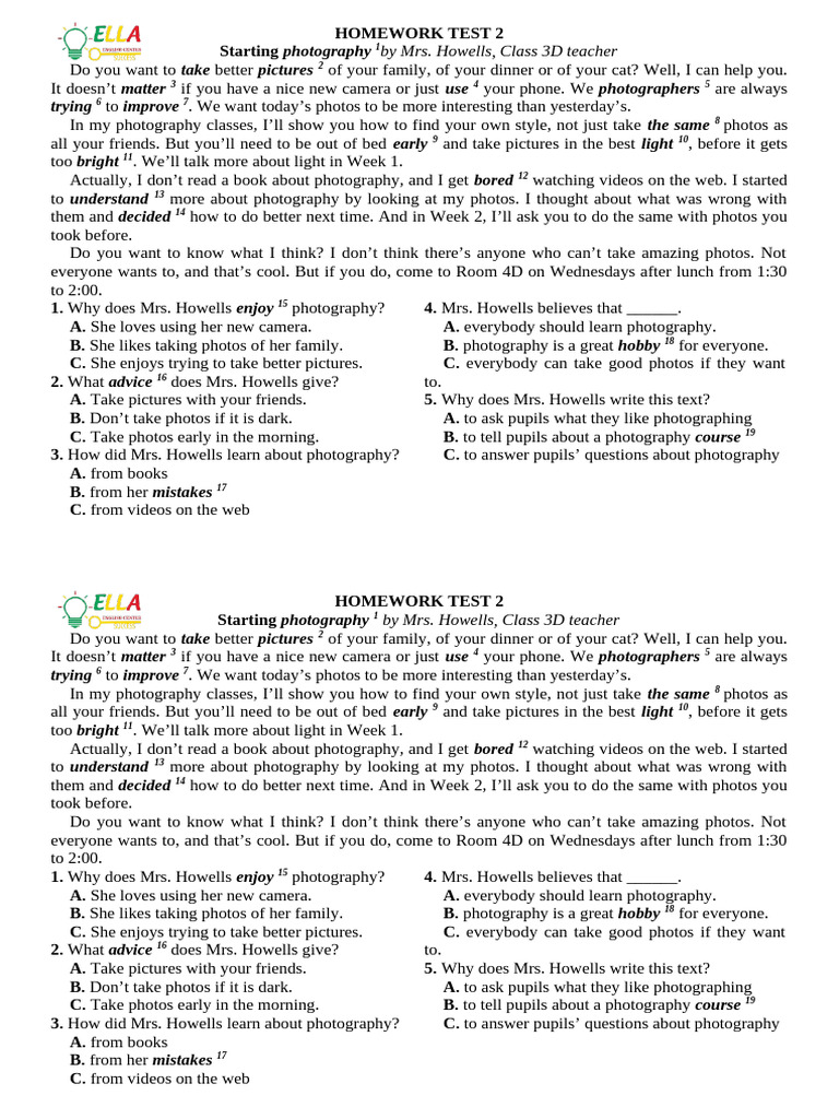 HOMEWORK TEST 2 | PDF