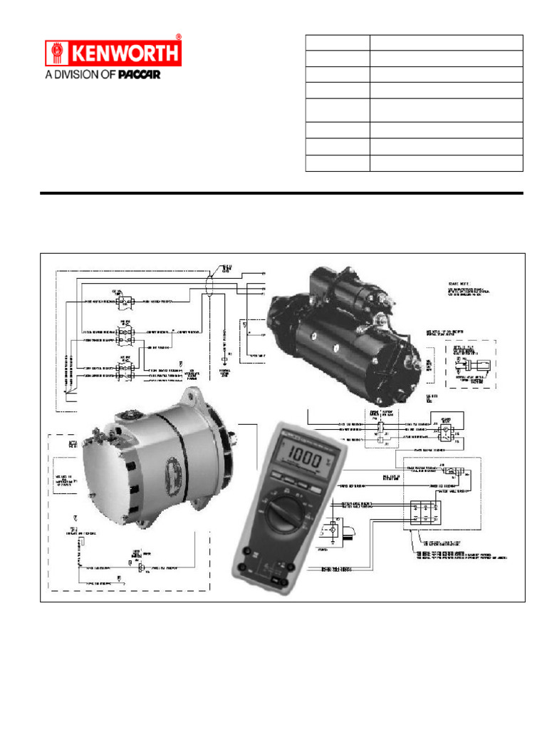Kenworth T600 Service Manual Electrical System PDF