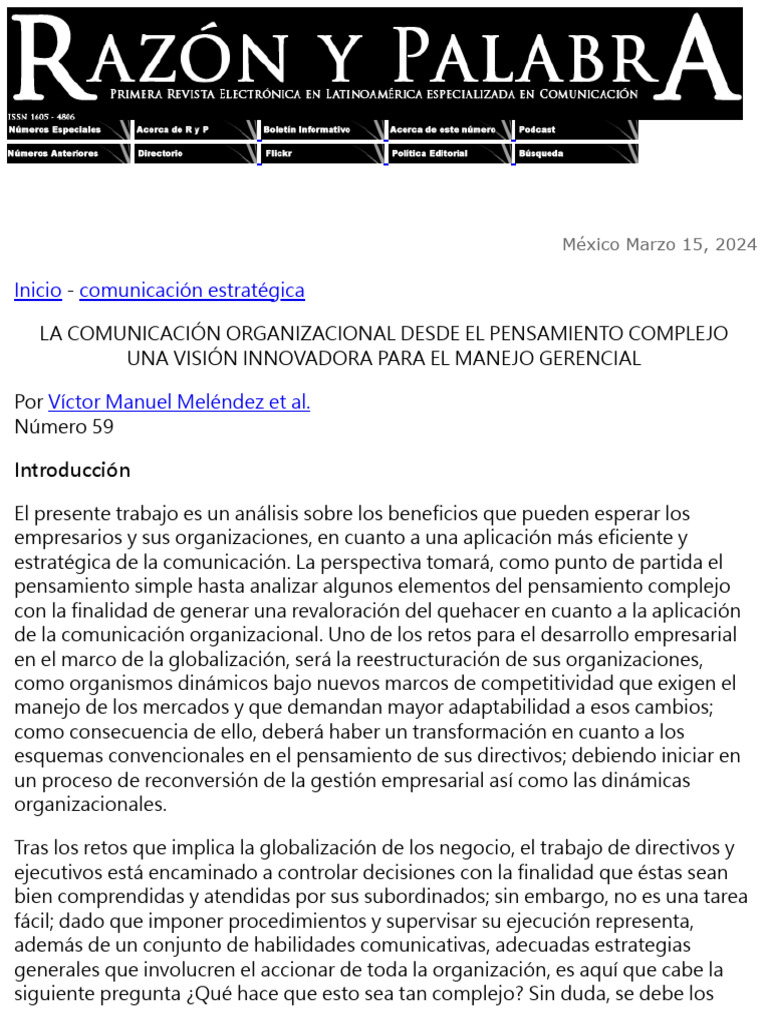 Razón y Palabra | PDF