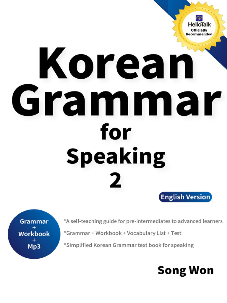 Korean Grammar For Speaking 2 | PDF