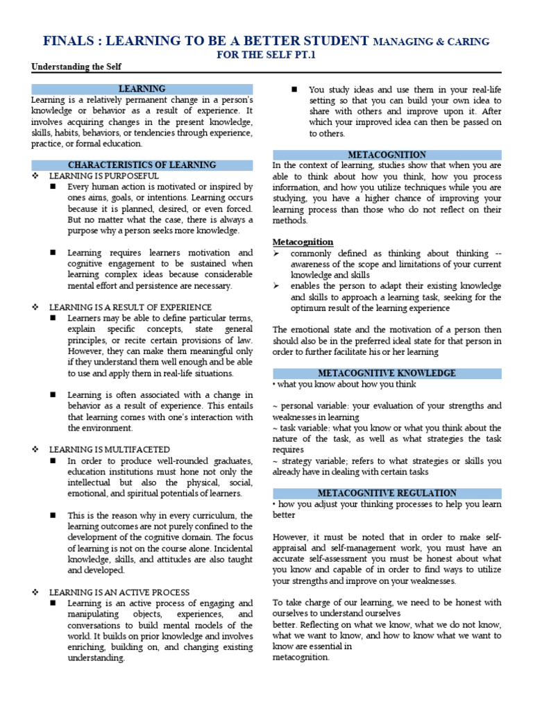 Finals Uts | PDF | Self Efficacy | Learning