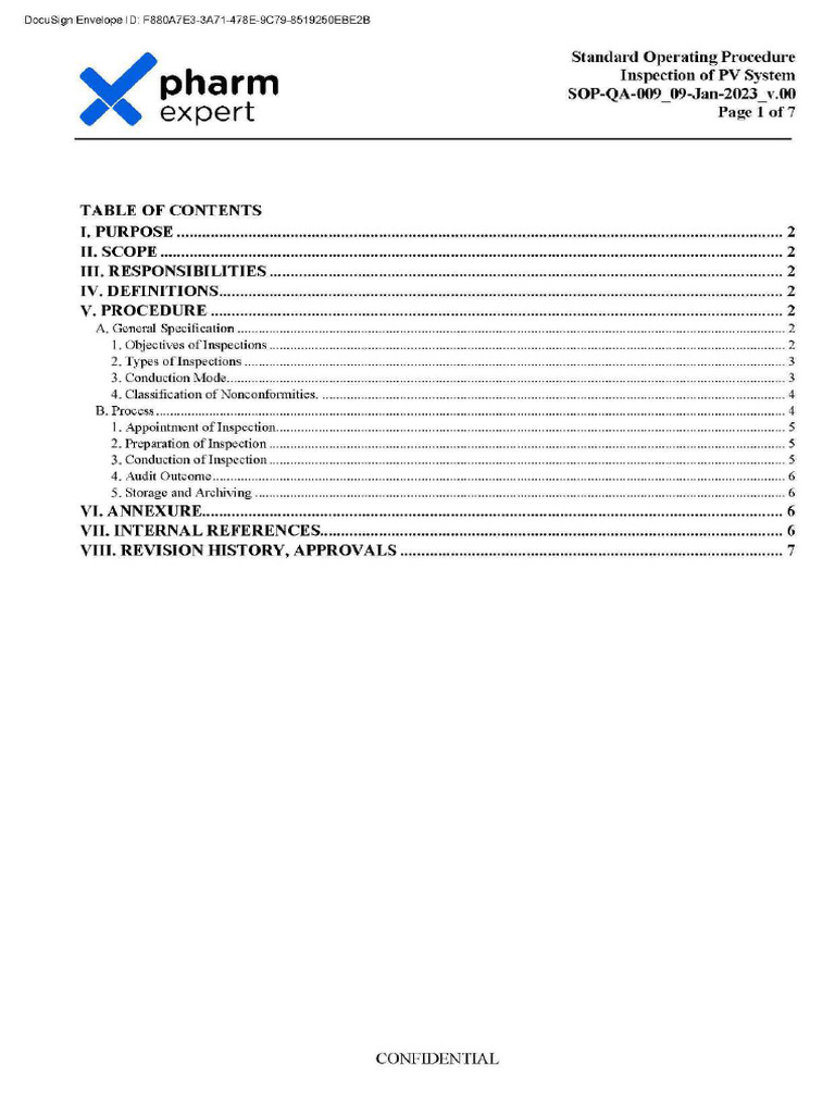 SOP for Pharmacovigilance System Inspection | PDF | Pharmacovigilance ...