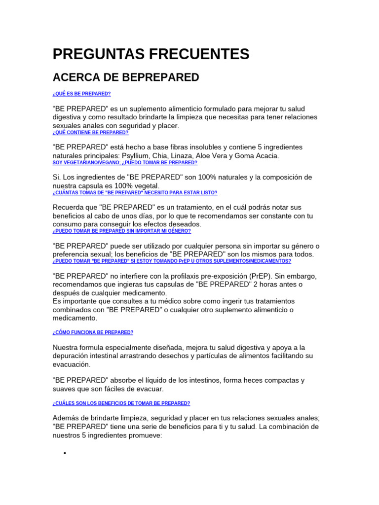 Preguntas Frecuentes | PDF