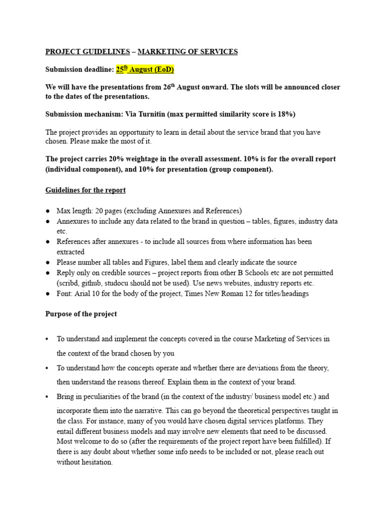 PROJECT GUIDELINES.docx | PDF