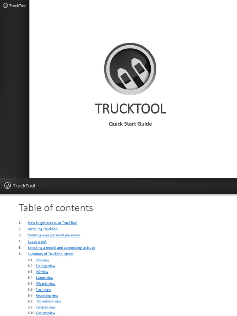 TruckTool QuickStartGuide 4 | PDF