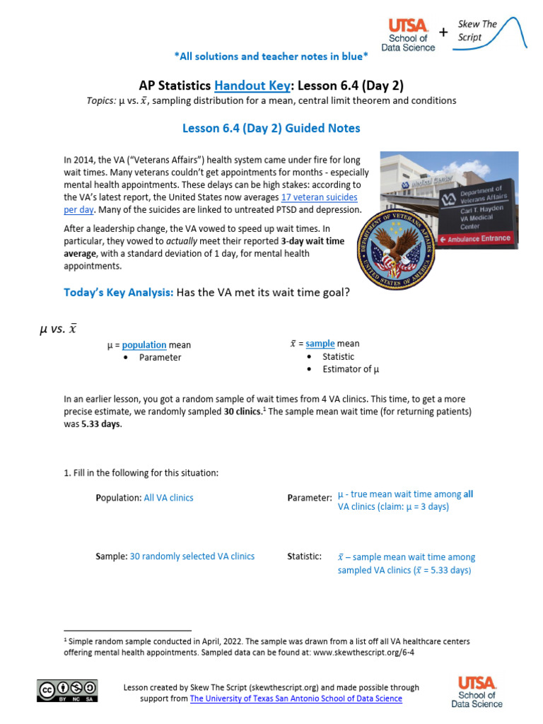 6 4 Day2 STS Handout Key | PDF