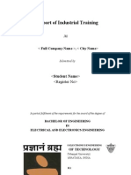 Induatrial Training Report Format