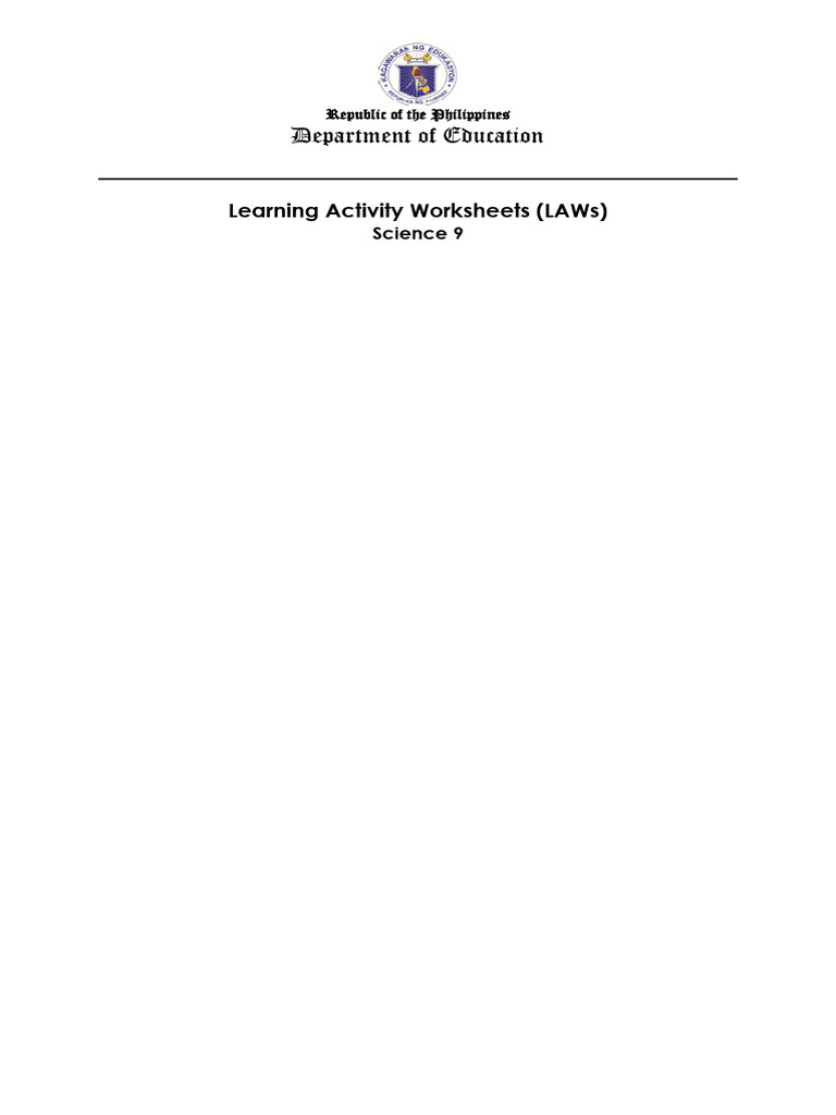 Q2 Law Science 9 Weeks 3 4 | PDF