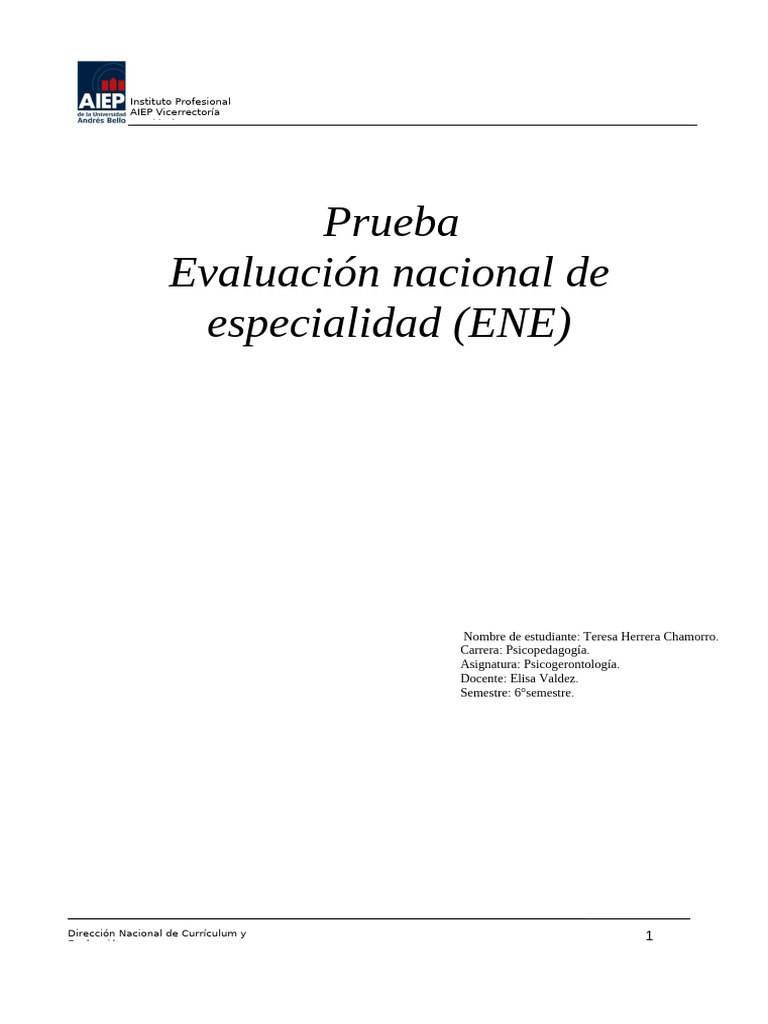 Prueba Ene Version Word Final | PDF