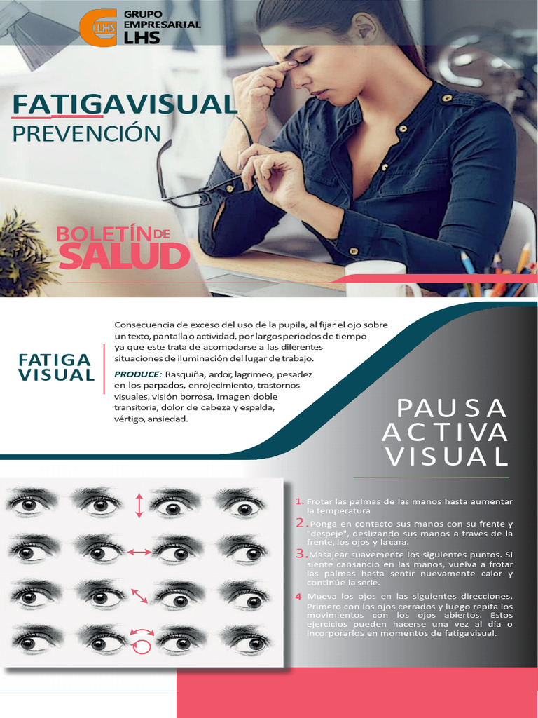 Prevención de Fatiga Visual: Ejercicios Efectivos | PDF