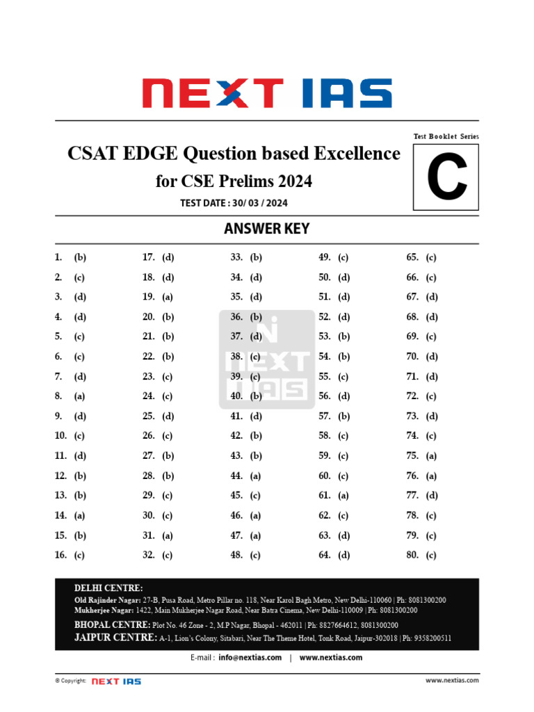 CSAT EDGE Question Based Excellence: For CSE Prelims 2024 | PDF