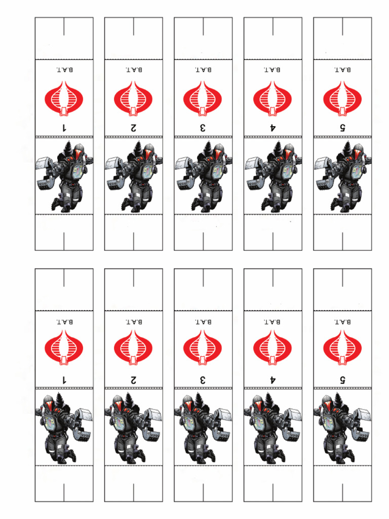 COBRA PAPER TOKENS - BATs 5 X 5 | PDF
