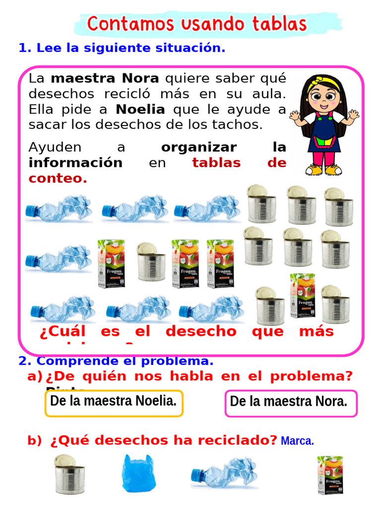 Ficha Contamos en Tablas Maestra Janet | PDF