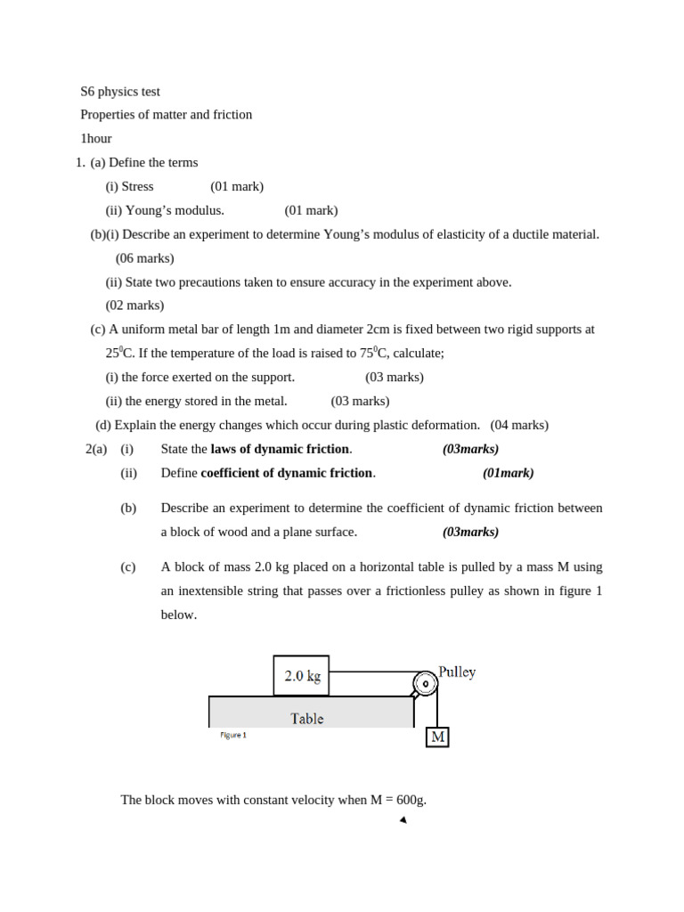 S6 physics test pdf