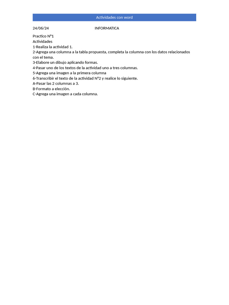 Practica de Word Emi | PDF
