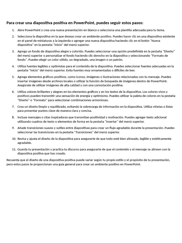 Crear dia positiva en powerpoint pdf