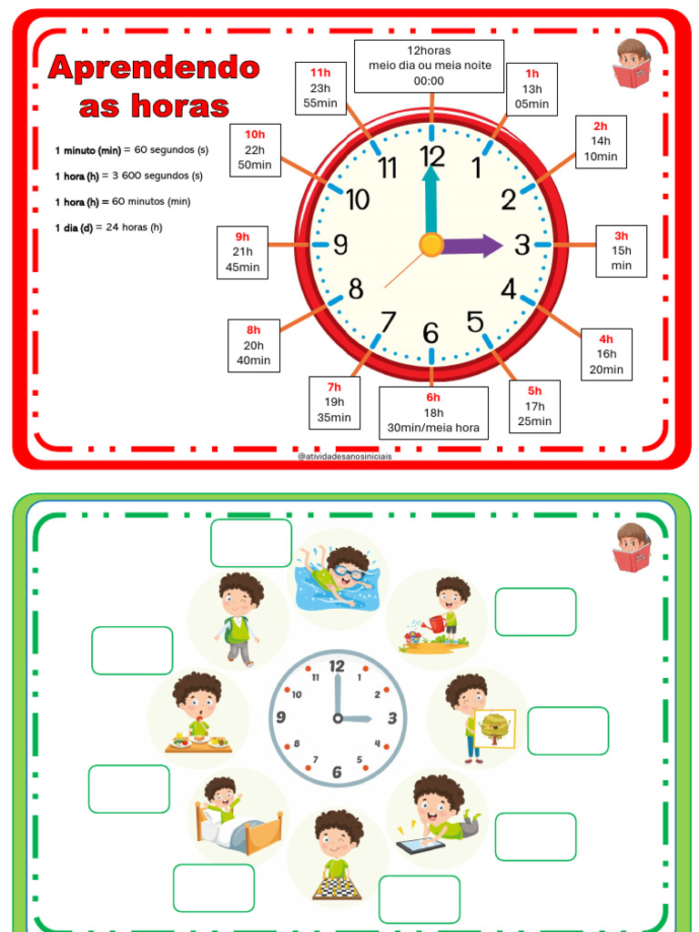 Aprendendo as Horas para Crianças | PDF