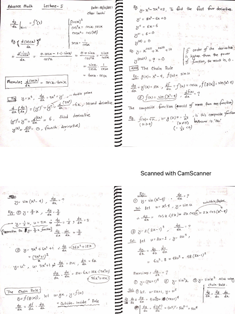 Advance Math (Lecture 5) Notes | PDF