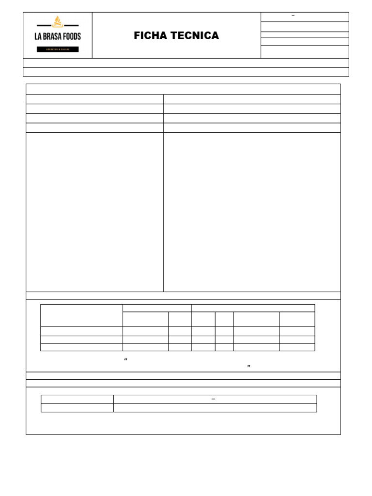 Ficha tecnica aderezo brasa pdf