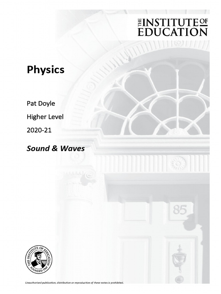 Physics - LC - Notes - Sound-And-Waves - Effect Doppler | PDF