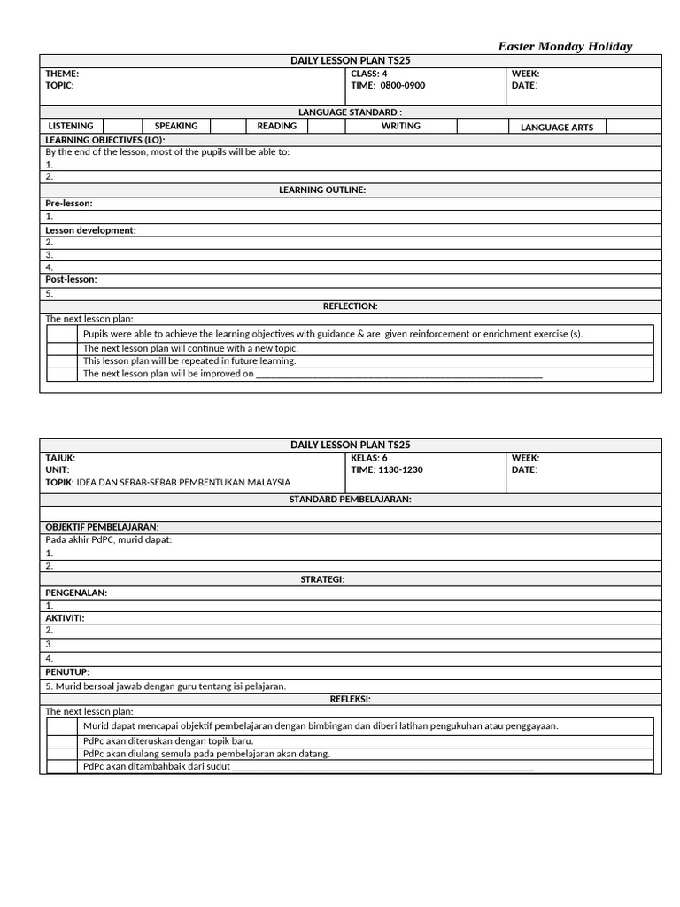 Lesson Plan Week 4 2023 | PDF