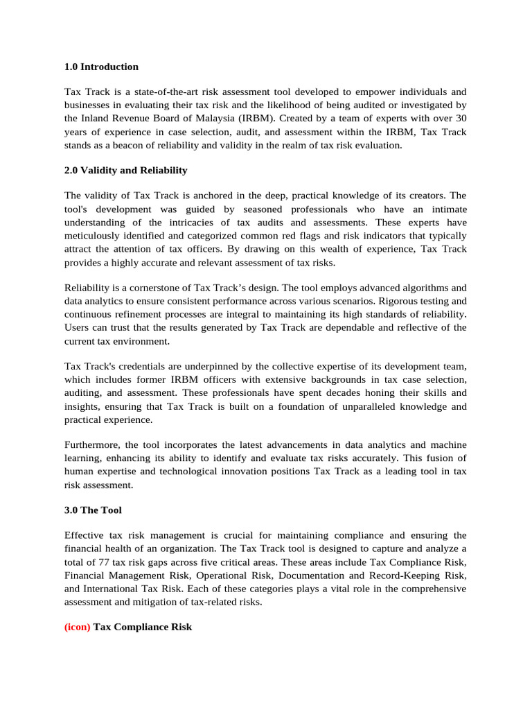 Tax Track Report | PDF