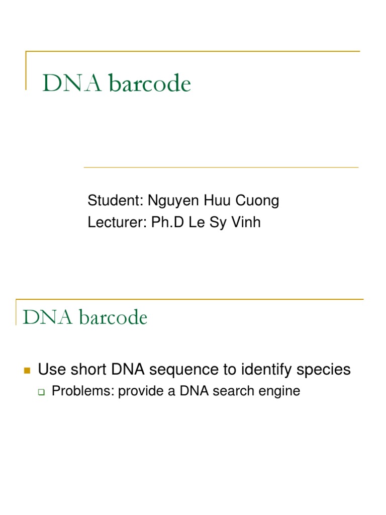 DNA Barcode Search Engine Concept | PDF | Computers