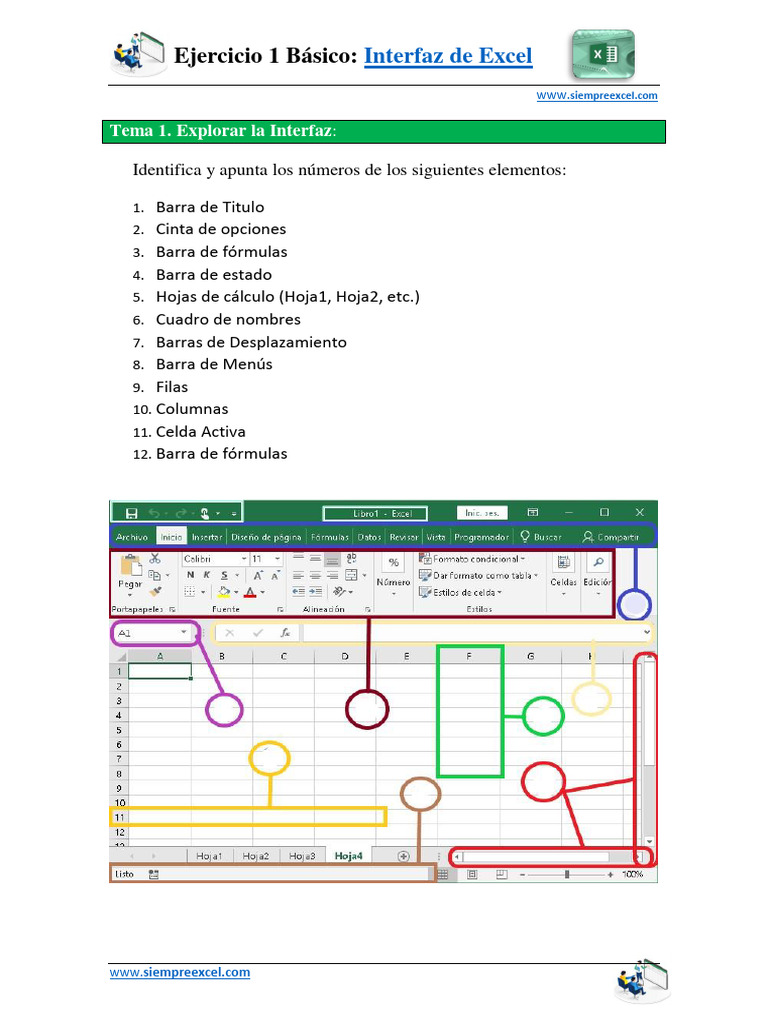 Ejercicio 1 Basico De Excel Pdf