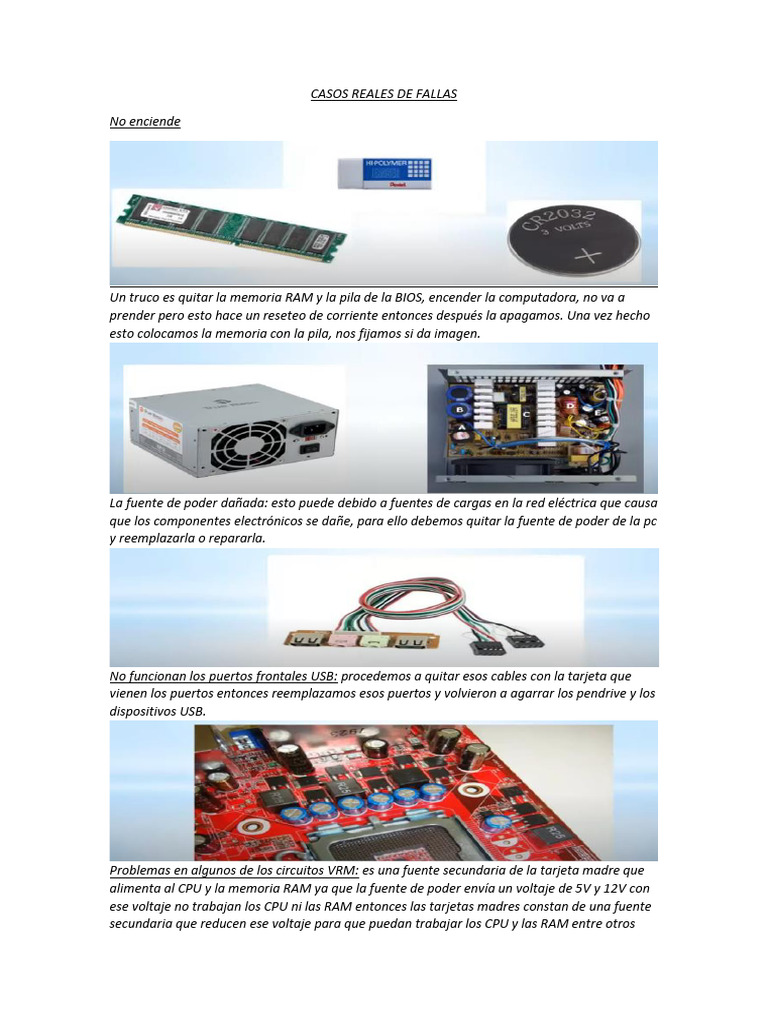 Casos Reales De Fallas Pc Pdf