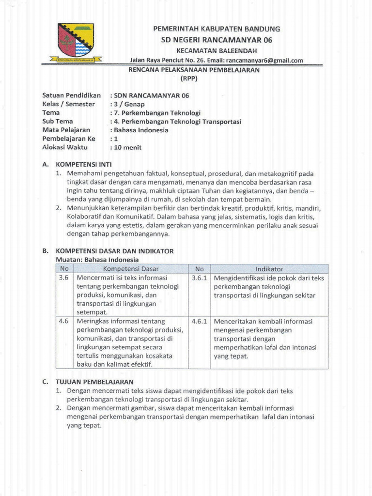 RPP Kelas 3 Simulasi Mengajar CGP Angkatan 5 | PDF