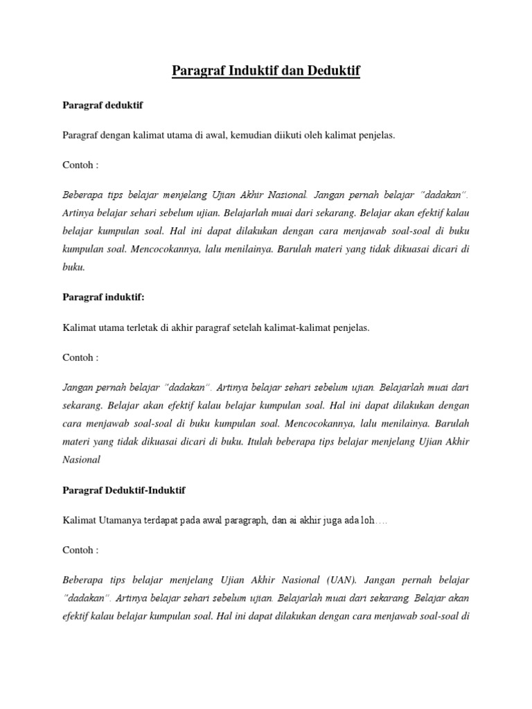 Copy Of Paragraf Induktif Dan Deduktif