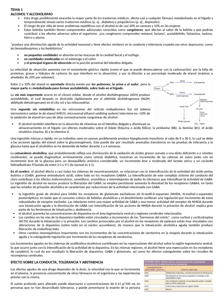 Efectos del Alcohol en la Salud y Conducta | PDF | Despachador de ...