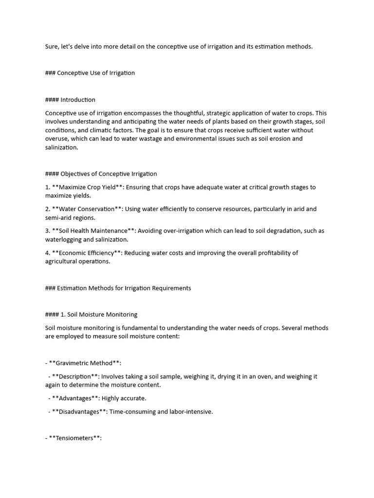 Consumptive Use of Water | PDF