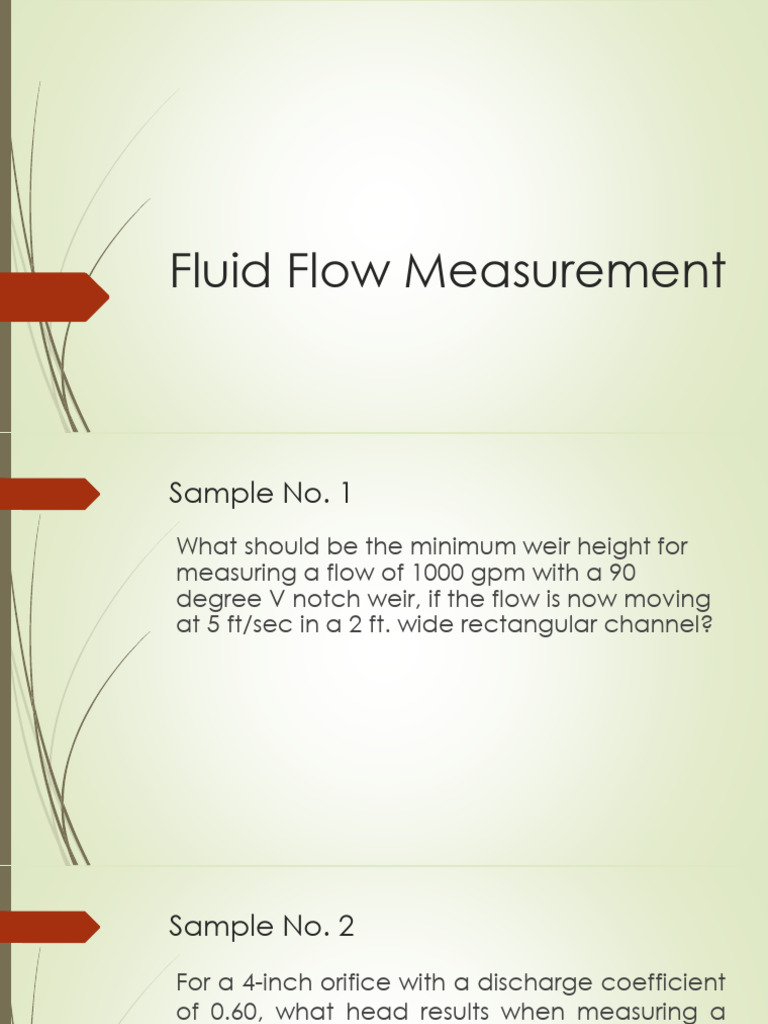 6 fluid flow measurement pdf