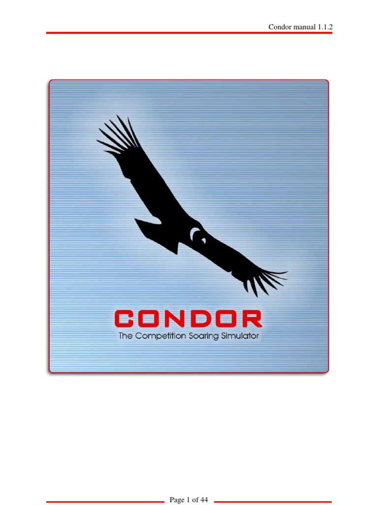 Condor Manual PDF Glider (Sailplane) Gliding