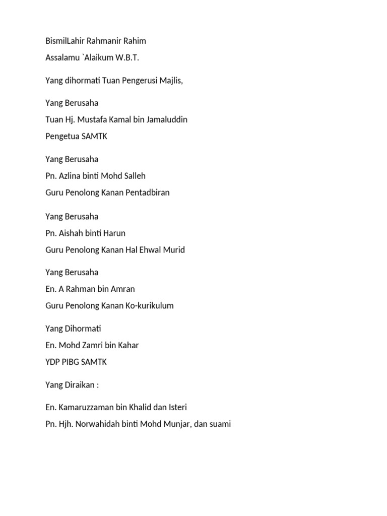 Ucapan Persaraan Guru Pdf