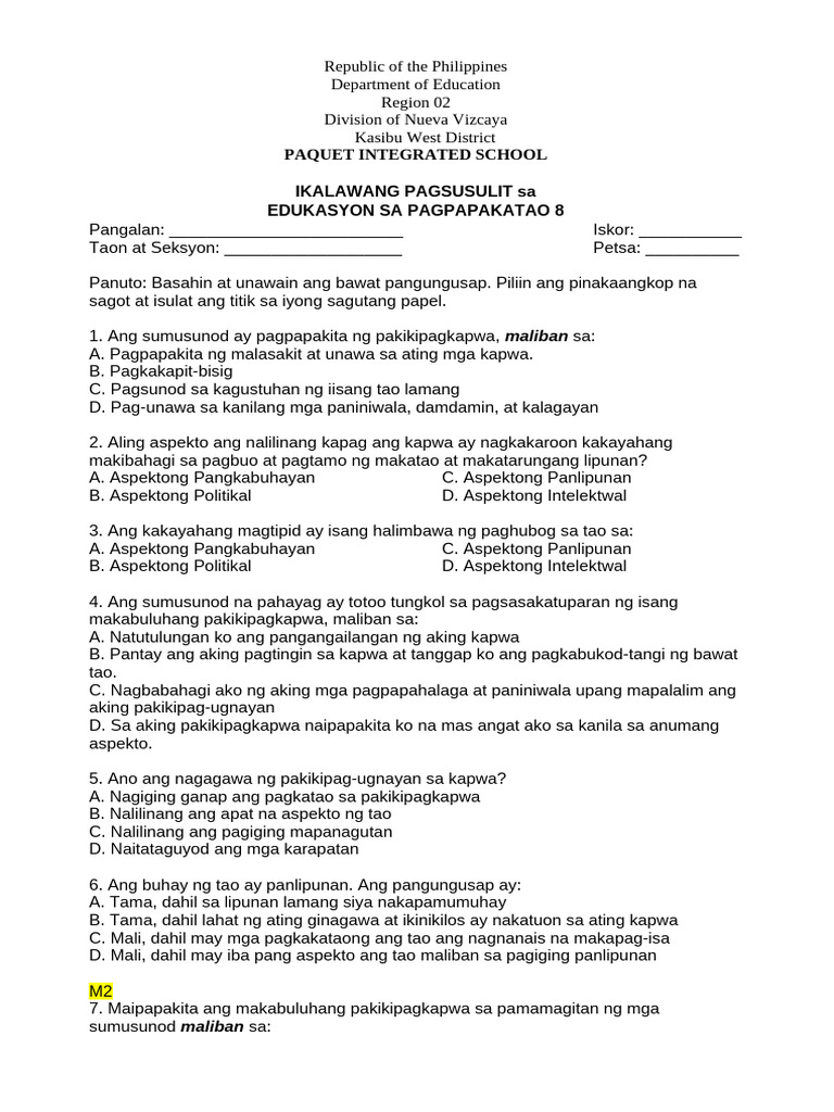 Esp q2 | PDF