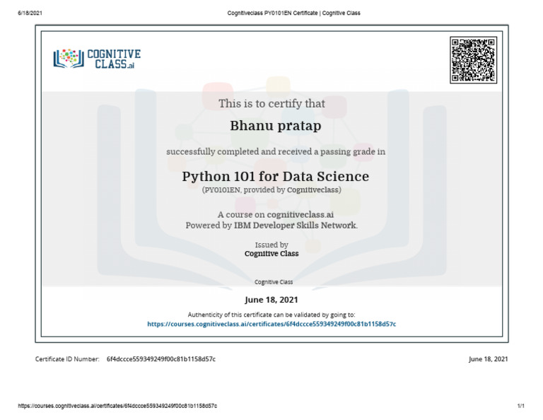 Ibm python certificate pdf