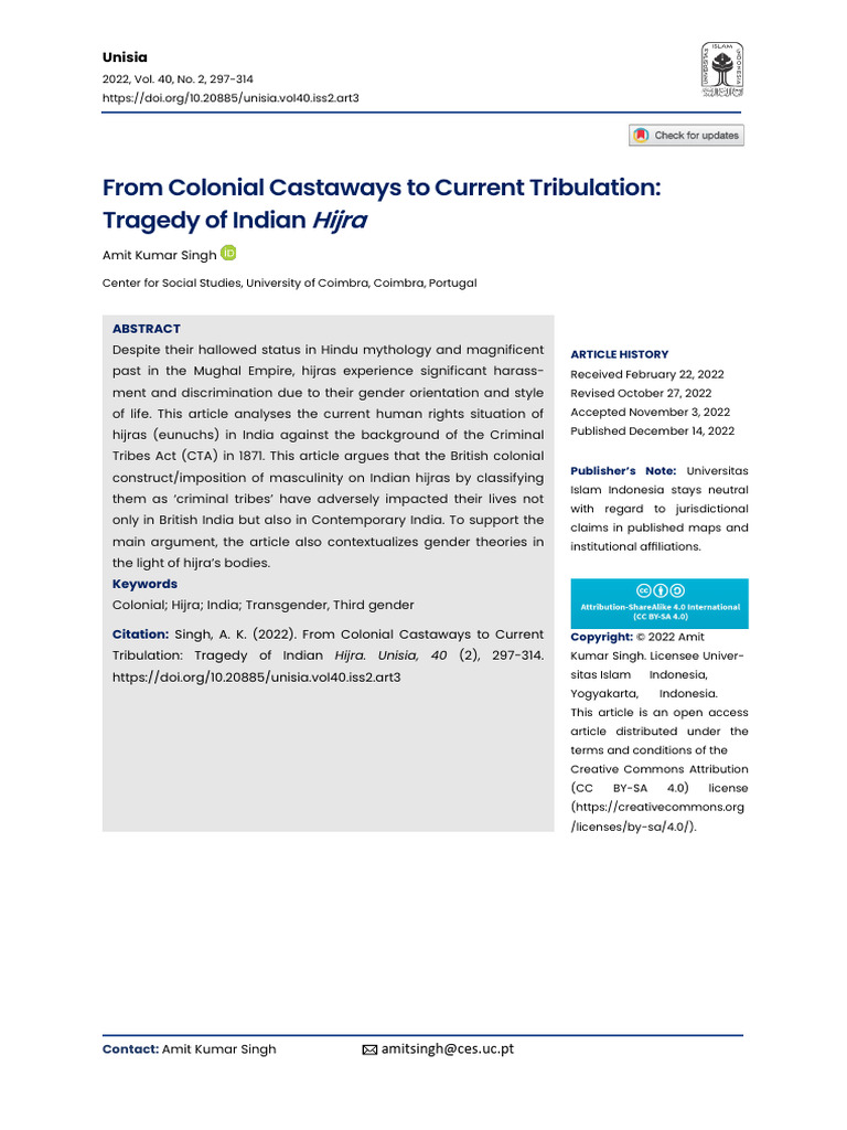 Subm Colonialism Sexual Orientation Oth Sarkar Input 2. | PDF ...