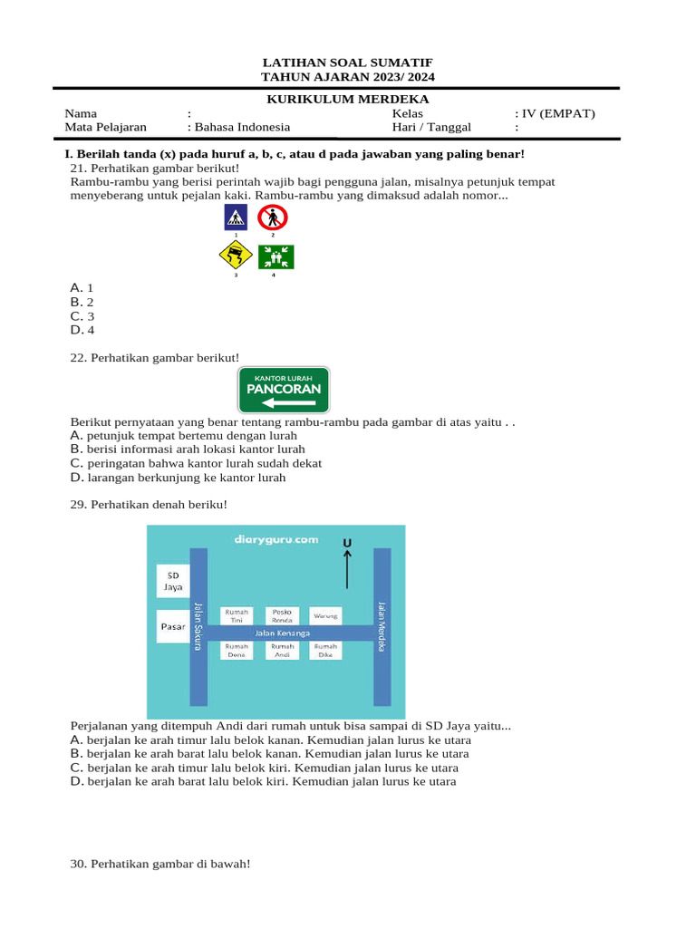 Soal Bahasa Indonesia Pdf