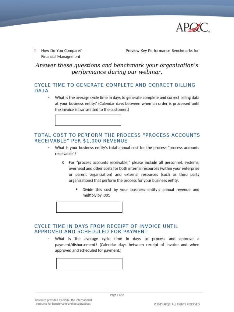 How Do You Compare Preview Key Performance Benchmarks | PDF | Business ...