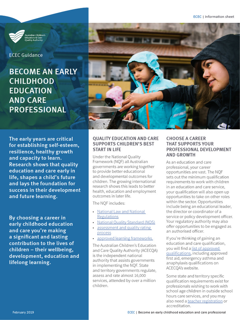 Become An Early Childhood Education and Care Professional | PDF