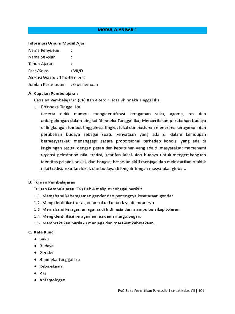 Modul Ajar Bab 4 | PDF