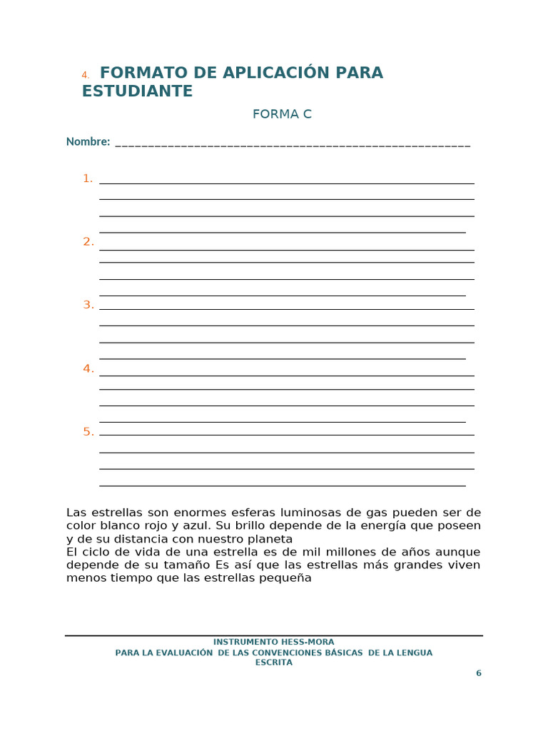 ICE C Formato de Aplicación | PDF
